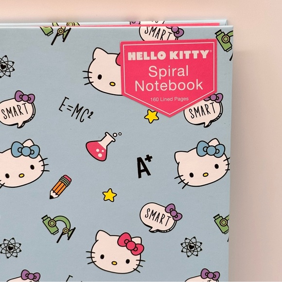 Sanrio Hello Kitty Spiral Notebook - HK Science Rules Pattern - Picture 2 of 7
